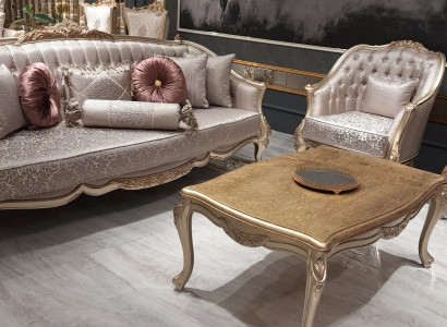 Chesterfield Barokní třímístná pohovka Potah Nábytek Francouzské zařízení.