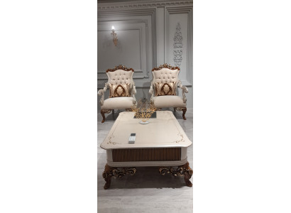 Obývací pokoj luxusní stůl 120x72 stoly ze dřeva nábytek zařízení