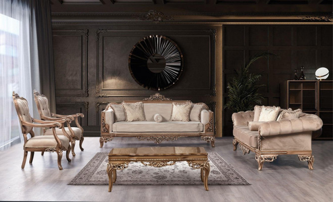 Pro obývací pokoj Art Deco stůl ze světlého dřeva vyřezané nohy Nový