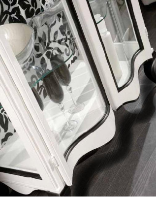 Luxus dřevěná vitrína design skříně bílé italské nábytek nový skříň