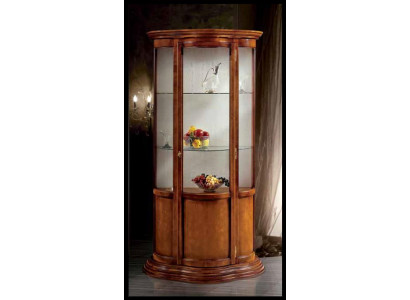 Skleněné skříně Luxus Sideboard Skříně Hnědá Vitrína Klasický Italský nábytek