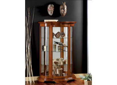 Luxus dřevěná vitrína skříň na nádobí návrh hnědá Italský nábytek skříň nový