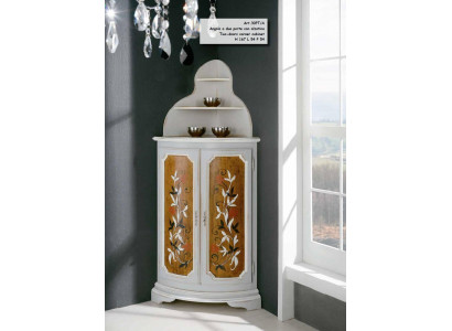 Venkovská rohová skříň, rohová komoda, Italský nábytek, skříň, komody, kredenc.