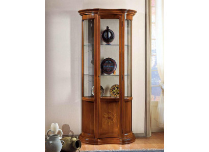 Luxus dřevěná vitrína nábytková skříň design hnědá italské nábytek nový šatník