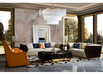 Sofa set 421 sezení Návrhové pohovky čalouněné gauče Moderní gauče kůže Nový