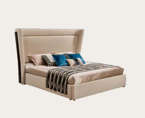 Ložnice Hotelové postele Dvojlůžko Design Dřevo Látka Postele 180x200cm