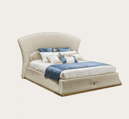 Ložnice Postel Taburet 2x Noční stolek Kompletní sestavy nábytek ze syntetické kůže