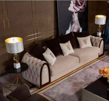 Třímístná pohovka Chesterfield 3 Sitzer Sofa Couch Polster Sitz Garnitur 3er Couchen