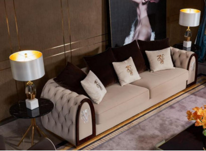 Třímístná pohovka Chesterfield 3 Sitzer Sofa Couch Polster Sitz Garnitur 3er Couchen