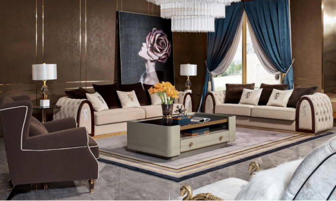 Třímístná pohovka Chesterfield 3 Sitzer Sofa Couch Polster Sitz Garnitur 3er Couchen