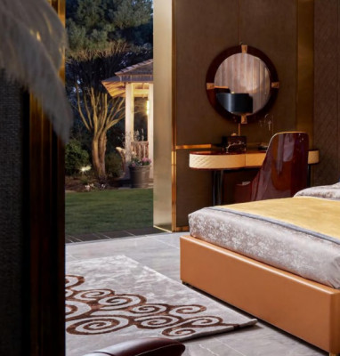 Postel Ložnice Nábytek 6 kusů Kožený Kompletní Set Design Luxus Postele