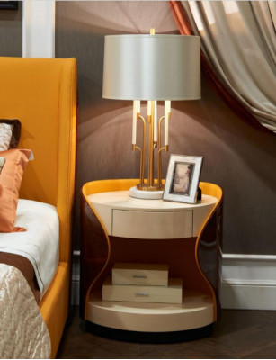 Ložnice 7-dílná sada luxusní nábytek postel stolička zrcadlo noční stolek postele