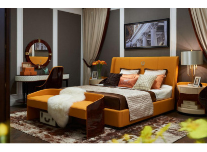 Postel Noční stolek Hoker 4 kusový. Ložnice Sada Moderní Design Luxus Postele Nové
