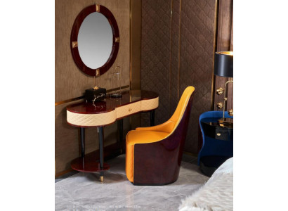 Stolek s deskou, zrcadlo, židle, komplet set, komoda, moderní ložnice