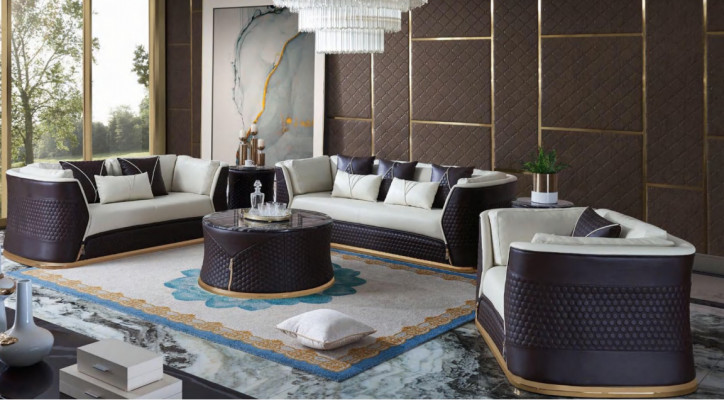 Garnitur 321 Sedací souprava 2x Konferenční stůl 2x Konferenční stolek Obývací souprava Sofa Pohovka 6dílná