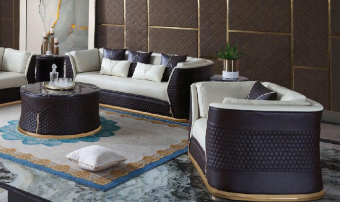 Garnitur 321 Sedací souprava 2x Konferenční stůl 2x Konferenční stolek Obývací souprava Sofa Pohovka 6dílná