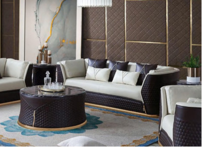 Třísedák design Pohovka potahová 3místná Pohovka Kořenové pletivo Kožené pohovky Kožená pohovka