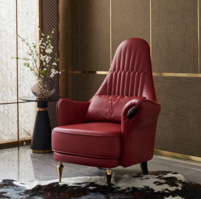 Křeslo design pohovka sofa relaxační prostor kůže luxusní TV klub polstrování