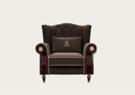 Vznešený design Chesterfield křeslo s polstrováním Televizní sedadlo Klubová relaxační sedačka z textilu Luxus