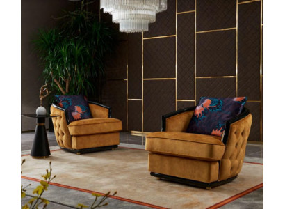 Návrh křesla Textil Luxus TV pohovka 1místná sedací souprava Relax Lounge Club Polster.