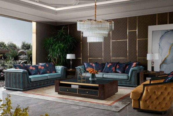 Sofa set 3-2-1 sezení Designová pohovka Potahovaná pohovka Pohovka Kožená pohovka Pohovky