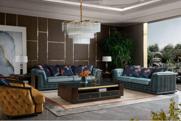 Sofa set 3-2-1 sezení Designová pohovka Potahovaná pohovka Pohovka Kožená pohovka Pohovky