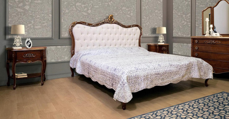 Postel 2x noční stolek 3 kusů. Ložnice Sada Design nábytek Moderní Luxusní postele Nové