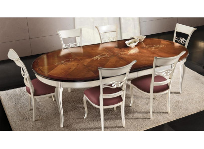 Celý set jídelního stolu 6x židlí Jídelní set Skupina jídelny Dřevěný stůl Stoly 7dílný