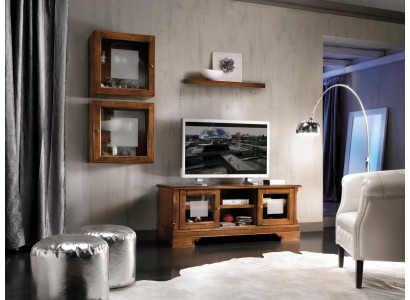 Wohnwand Set 3 kusy. Obývací pokoj rtv Vitrine Anrichte Regal Luxus Wandschränke Nový