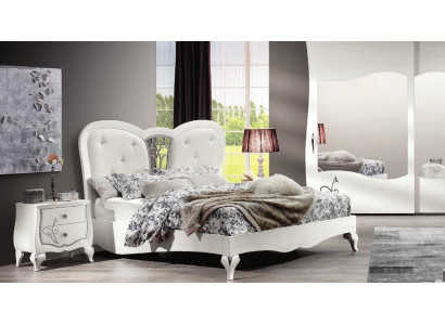 Ložnice postel noční stolek postele dřevo design postelový rám komplet nový set 3ks.