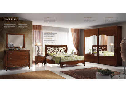 Schlafzimmer Bett Nachttisch Kleiderschrank Kommode Spiegel Garnitur Set 6tlg Ložnice Postel Noční stolek Šatník Komoda Zrcadlo Souprava Set 6dílná