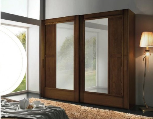 Skříně Oblečení Šatník Skříň Luxus Posuvné dveře Design Dřevo Moderní
