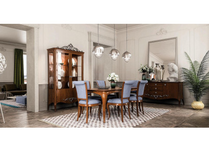 Jídelní set jídelna skupina stůl stoly 9dílná sestava jídelní stůl 6 židlí skupina