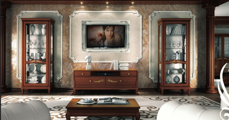 rtv Set 3ks. Obývací skříň TV Moderní dřevěný nábytek Skříň Styl Nová skupina