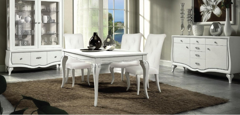 Stůl Dřevo Stoly Moderní Design Jídelna Jídlo Luxus Itálie Rozkládací stůl