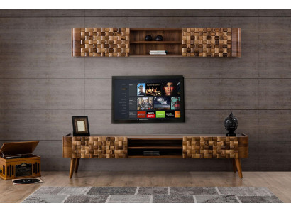Komoda TV stojan televizní skříň Skříňka z nízký kabinet dřevo Moderní stojan obývacího pokoje RTV