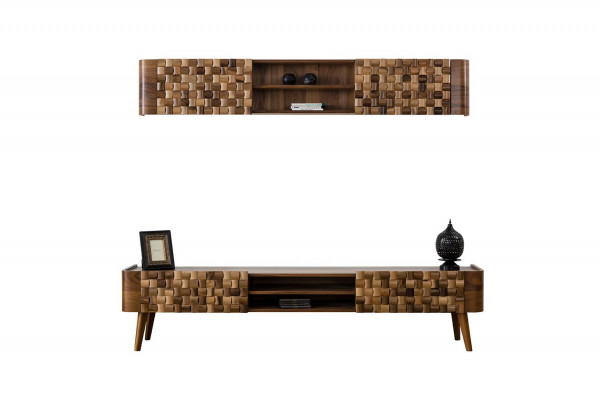 Komoda TV stojan televizní skříň Skříňka z nízký kabinet dřevo Moderní stojan obývacího pokoje RTV