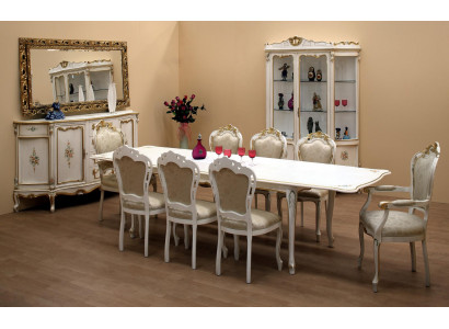 Kompletní set jídelní stůl 8 židlí jídelní set skupina nábytek stoly dřevo stůl stoly 12 ks.