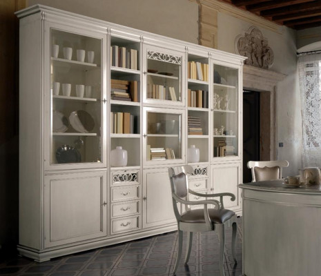 Pracovna nábytek kancelářský regál dřevo regál se zásuvkami design