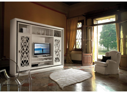 Skříň Vitrína Dřevo Obývací pokoj Nábytek Televizní stěna Moderní design Obývací stěna