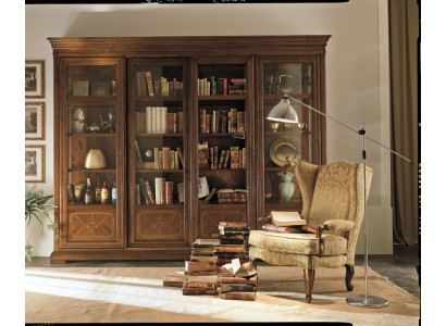 Regál skříň s šuplíky Skleněné dveře nábytek Design Massiv Holz