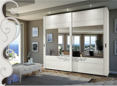 Šatní skříň Skříň Regál Úložný prostor Šatník Moderní Zrcadlo Dřevo Design
