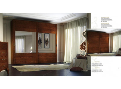 Skříň šatní skříň regál úložná garderoba moderní zrcadlo dřevo design.