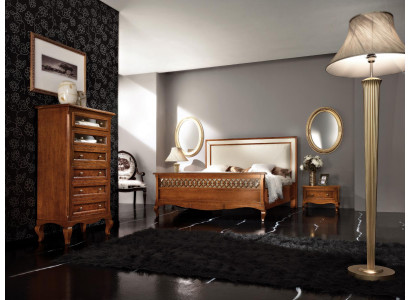 Design Klasický luxusní nábytek Moderní postel 2x noční stolek 4dílná sada do ložnice