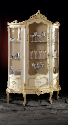 Obývací pokoj Skříně Design Skříň Nábytek Sklo Nový Vitrína 3 Dveře Skříň Vitríny