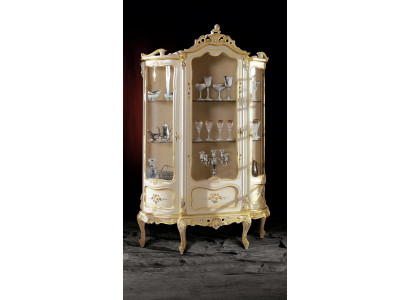 Obývací pokoj Skříně Design Skříň Nábytek Sklo Nový Vitrína 3 Dveře Skříň Vitríny