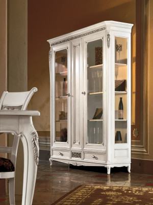 Design Anrichte Italienische Möbel Sideboard Designer Luxus Holz Vitrine Schrank  Designová komoda Italský nábytek Designer Luxus Dřevo Vitrína Skříň