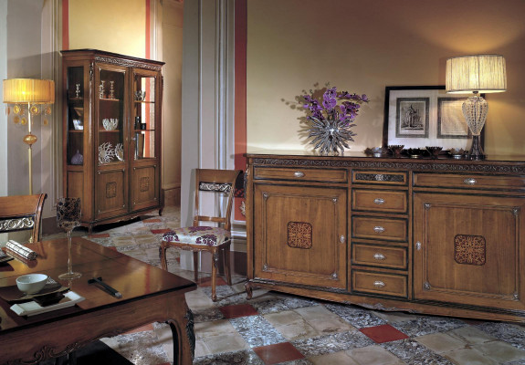 Side Low Board skříň obývací pokoj Regál Luxus Designer komoda Anrichte Neu