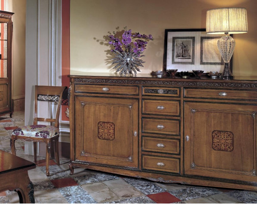 Side Low Board skříň obývací pokoj Regál Luxus Designer komoda Anrichte Neu