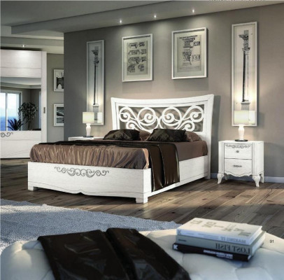 Set 3dílné ložnice Postel Noční stolek Postele Manželská postel Dřevo Skupina Garniéra Nový